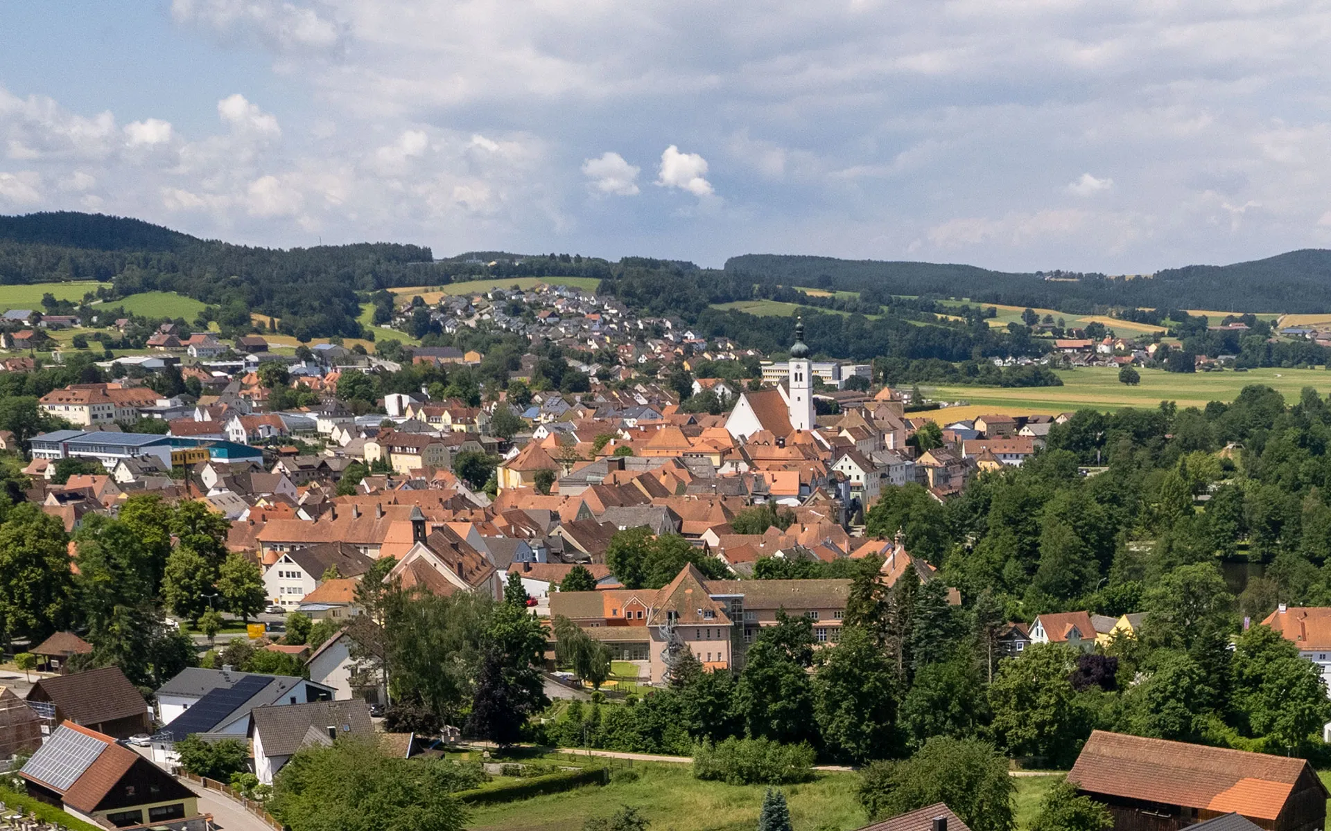 Luftaufnahme von Neunburg vorm Wald